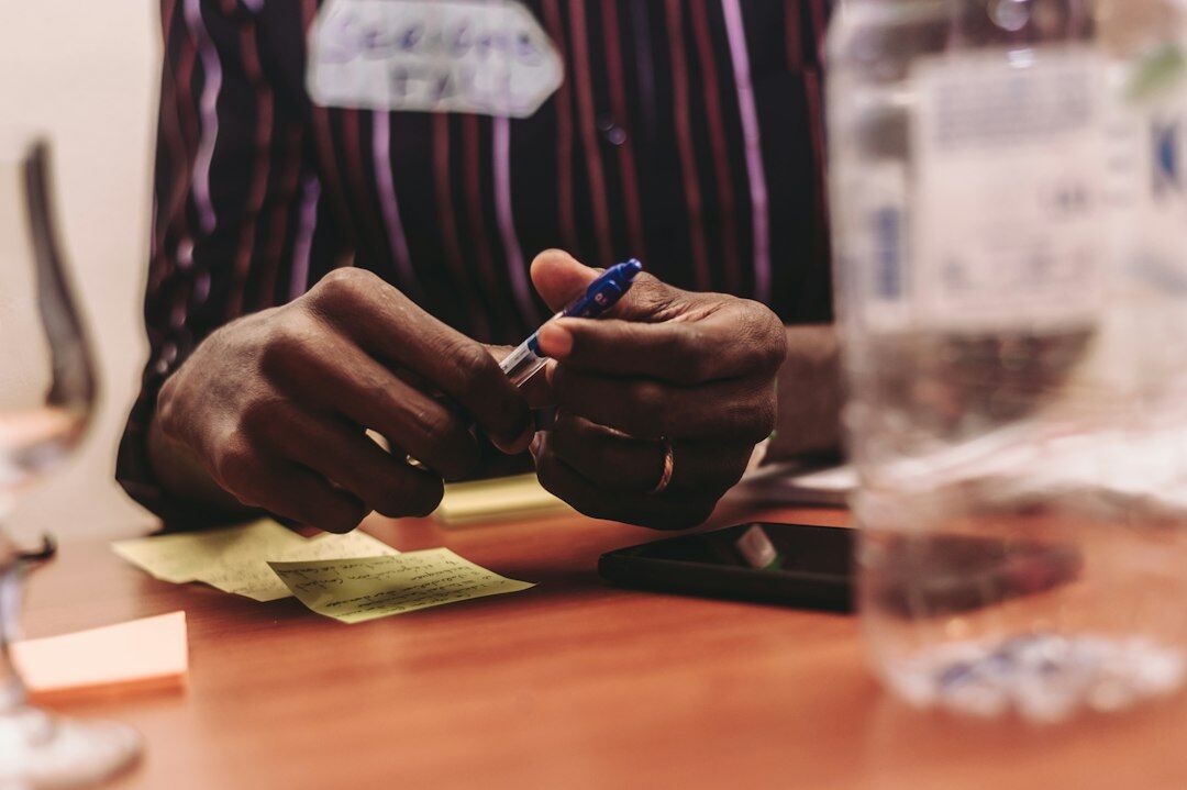 person reviewing budget documents